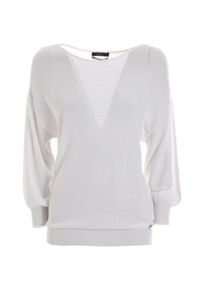 Yes Zee White Viscose Sweatshirt - M