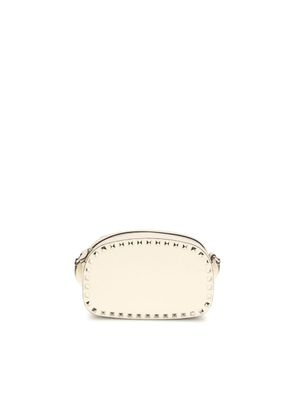 Valentino Garavani Cream Calf Leather Bos Taurus Shoulder Bag