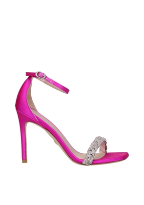 Stuart Weitzman Pink Satin Stiletto Heel Sandals - EU36/US6