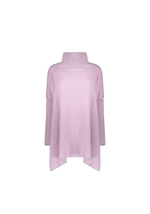 Herno Purple Virgin Wool Poncho - 42