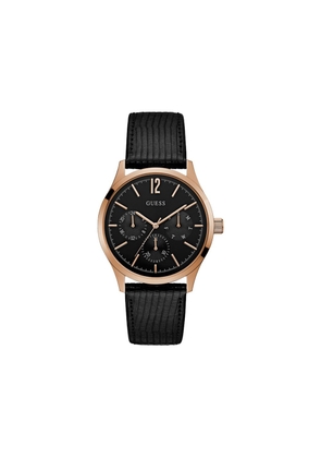 Guess Black Leather Dress Watch