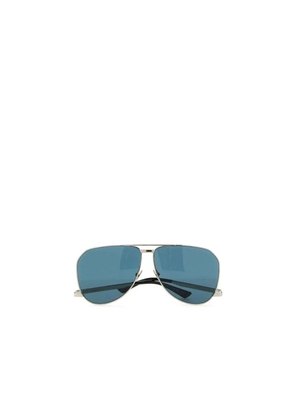 Saint Laurent Silver Metal Sunglasses