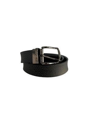 Borbonese Black Polyvinyl Men's Belt with Leather Trimming - UNI