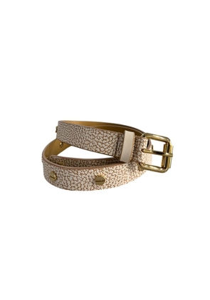 Borbonese Beige Polyvinyl Women's Belt - UNI