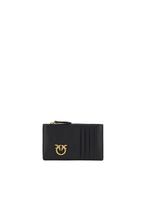 PINKO Black Calf Leather Bos Taurus Wallet