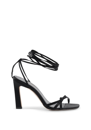 Dee Ocleppo Black Satin Strap-On Sandals - EU39/US9