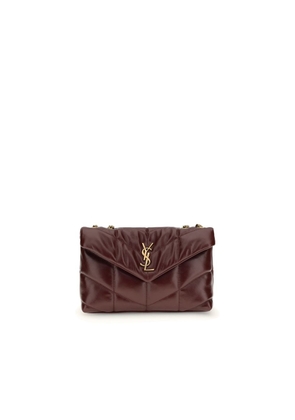 Saint Laurent Bordeaux Calf Leather Bos Taurus Shoulder Bag