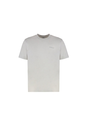 Off-White Gray Cotton T-Shirt - L