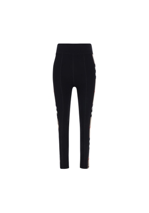 Burberry Black Elastane Leggings - S