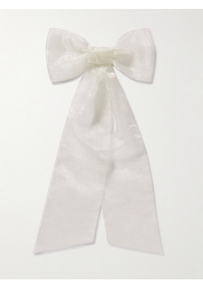 Jennifer Behr - Marjorie Organza Bow Hair Clip - Cream - One size