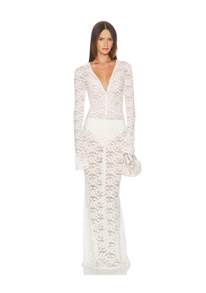 Bananhot Tyler Maxi Dress in Cream. Size L. Also in M, S.