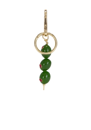BaubleBar Briny Baby Olive Bag Charm in Green.