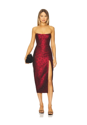 Amanda Uprichard x REVOLVE Ivy Dress in Burgundy. Size L. Also in S, XS.