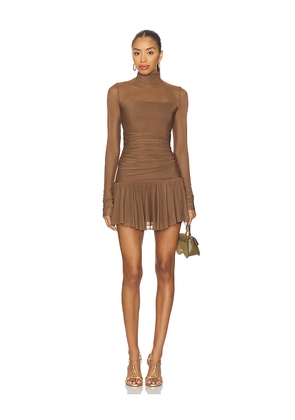 Amanda Uprichard Rumi Dress in Brown. Size L. Also in M, S, XS.