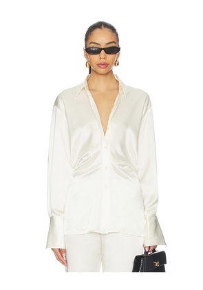 EAVES Sigrun Slouch Waist Blouse in Ivory. Size M. Also in S, XS.