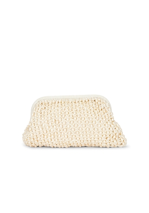 BTB Los Angeles Perola Clutch in White.