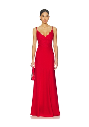 DELFI Polina Maxi Dress in Red. Size L. Also in M, S, XL.