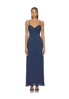 Baobab Aluna Maxi Dress in Blue. Size L. Also in M, S, XL, XS.