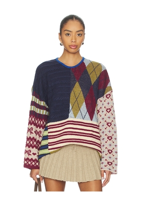 GUIZIO Zuri Sweater in Blue,Red. Size L. Also in M, S, XL, XS, XXS.
