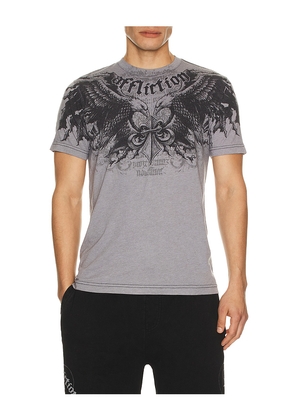 Affliction Homage Tee in Grey. Size M. Also in S, XL/1X.