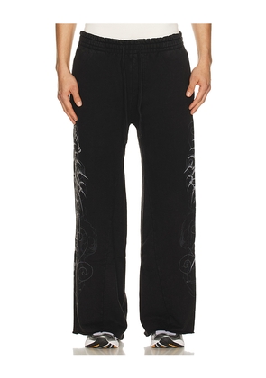 Affliction Skeleton Sweatpants in Black. Size L. Also in M, S, XL/1X.