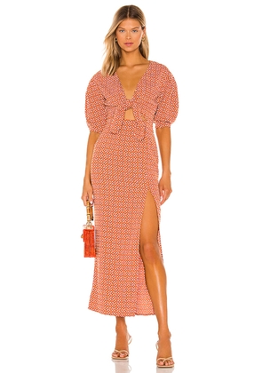 House of Harlow 1960 x REVOLVE Vincenza Maxi Dress in Rust. Size M. Also in S.