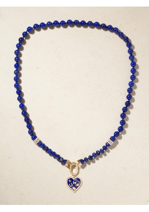 Sydney Evan - Icon Heart 14-karat Gold, Lapis Lazuli And Diamond Necklace - Blue - One size
