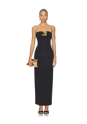 BALMAIN Belted Bustier Jersey Dress in Black. Size 36. Also in 38.