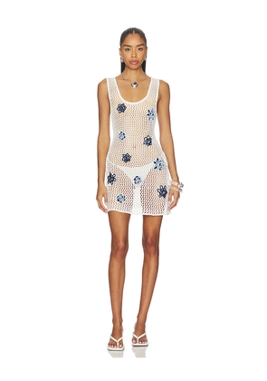 Capittana Patsie Roses Dress in White. Size M-L. Also in XS-S.