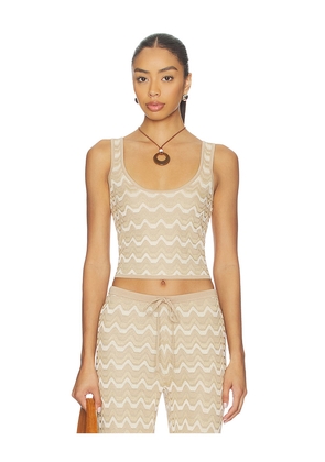 DEVON WINDSOR x REVOLVE Felina Top in Tan. Size L. Also in M, S, XL, XS.