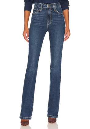 Favorite Daughter Valentina Super High Rise Boot Cut Jeans in Denim-Dark. Size 26. Also in 24, 29, 32.
