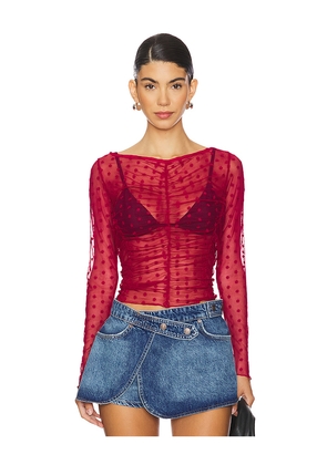 Free People x Intimately FP Most Likely Layering Top In Glass Roses in Red. Size M. Also in S.