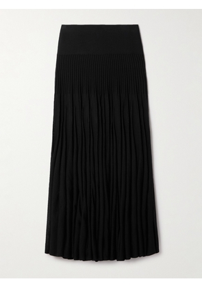 Alaïa - Pleated Wool Midi Skirt - Black - FR 34,FR 36,FR 38,FR 40,FR 42,FR 44