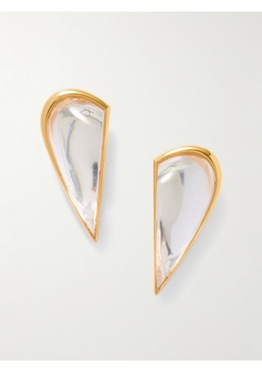 Alaïa - Le Demi-coeur Gold-tone Resin Earrings - One size