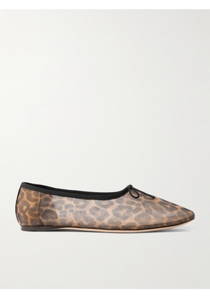 Loeffler Randall - Landon Leopard-print Mesh Ballet Flats - Animal print - US5,US5.5,US6,US6.5,US7,US7.5,US8,US8.5,US9,US9.5,US10,US10.5,US11,US11.5,US12