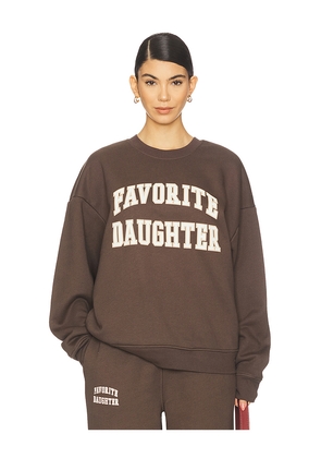 Favorite Daughter Collegiate Sweatshirt in Brown. Size L. Also in M, S, XS.