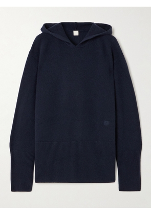 TOTEME - Embroidered Cashmere Hoodie - Blue - xx small,x small,small,medium,large,x large