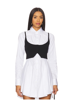 fleur du mal Maxwell Crop Vest in Black. Size L. Also in M, S, XS.