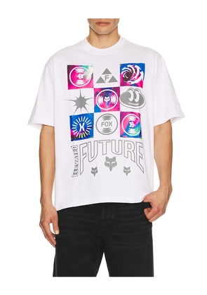 Fox Racing Image Cosmo Oversized Tee in White. Size L. Also in M, S, XL/1X.