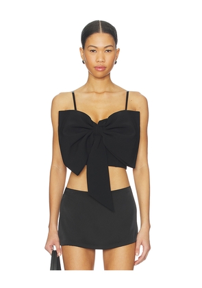 fleur du mal Blair Bow Top in Black. Size M. Also in S, XS.