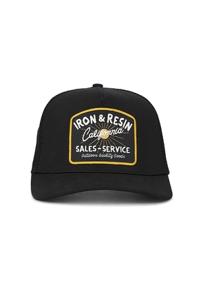 Iron & Resin Sales And Service Hat in Black.