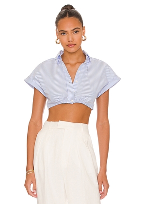 L'Academie Bryn Crop Top in Blue. Size XL. Also in XS.