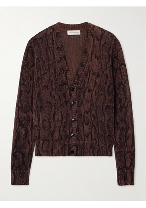Dries Van Noten - Jacquard-knit Cardigan - Brown - x small,small,medium,large