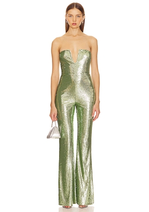 Lovers and Friends Siobhan Sequin Jumpsuit in Green. Size S. Also in XS.