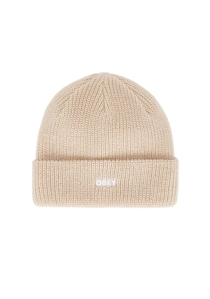 Obey Future Beanie in Beige.