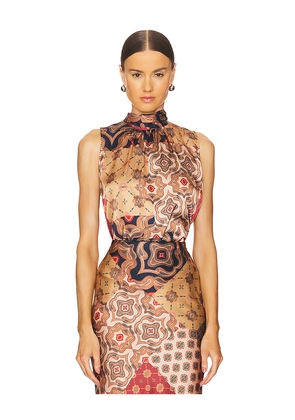 MISA Los Angeles Luka Top in Brown. Size L. Also in M.