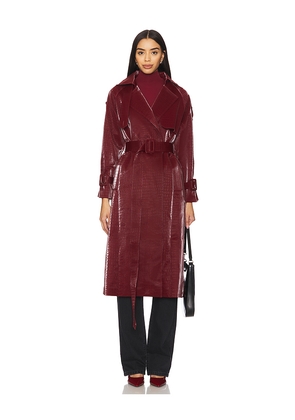 Nubyen Sleepless in Seattle Trench Coat in Burgundy. Size XS. Also in M.