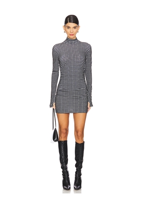 Norma Kamali Long Sleeve Turtleneck Pickleball Dress in Black,White. Size XXS. Also in S.