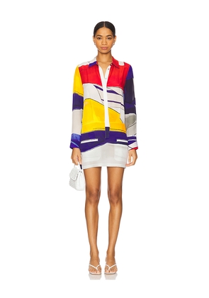 Muma World Silk Shirt Dress in White. Size S. Also in XS.