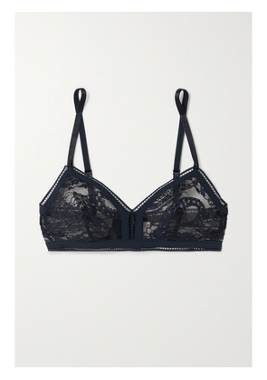 Eres - Kashmir Attar Stretch-lace Soft-cup Triangle Bra - Blue - 36A,38A,34B,36B,38B,34C,36C,38C
